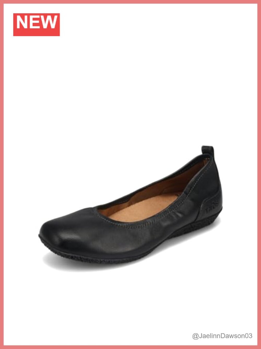 Smooth Leather Ballet Flat Cushioned Arch Support Slip On Comfort Shoes